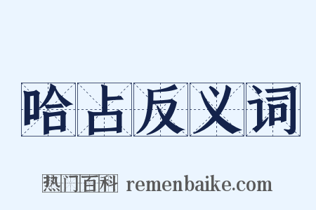 哈占反义词是什么意思的图片